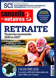 Magazine Conseils des notaires, numéro 501, du 30/09/2026