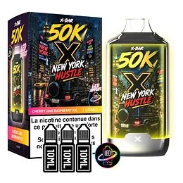 X-Bar 50K Kit New York Hustle Cerise Citron Framboise 20mg