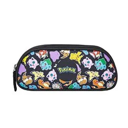 Trousse scolaire noir  2 compartiments Pokémon
