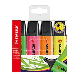 Etui 4 surligneurs Stabilo Boss