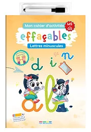 Mon cahier d'activités effaçables - Lettres minuscules MS-GS