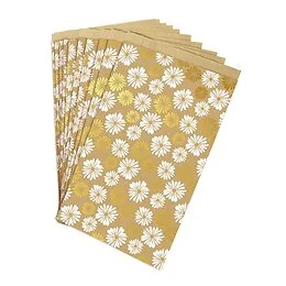 50 pochettes kraft Fleurs - 24x35+6cm Clairefontaine