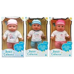 Poupon bébé céleste 6 sons 30cm Modèle aléatoire