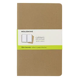 Lot de 3 cahiers pages blanches marron kraft 13x21 cm Moleskine