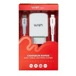 Chargeur ultra rapide + cable lightning Wyn