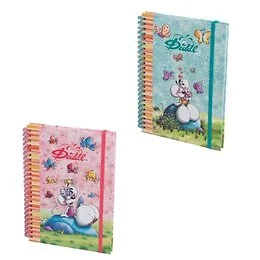 Cahier à spirale A5 élastique Diddl - Modèle Aléatoire
