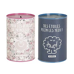 Tirelire métal Monsieur Madame Liberty - Modèle Aléatoire