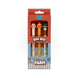 Coffret 3 stylos effaçables BoBo Ferme - Basse-cour Mr Wonderful