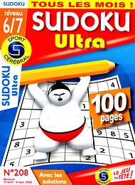 Magazine Sudoku ultra 6/7, numéro 208, du 12/08/2026
