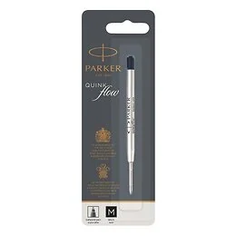 Recharge stylo bille noir moyen Parker Quinkflow
