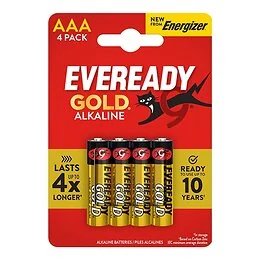 4 piles Alcaline AAA/LR03 Eveready Gold