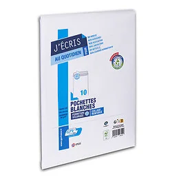 Paquet 10 pochettes C4 auto-adhésives blanches 229x324mm GPV