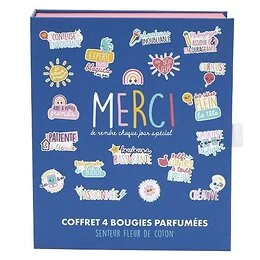 Coffret 4 Bougie parfumée Merci