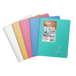 Cahier spiralé ligné Koverbook Silver 14,8x21cm 160 pages Clairefontaine