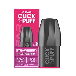 XBAR pod Click and Puff Framboise fraise 10mg