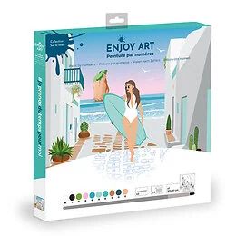 Peinture par numéros Retour de plage 30x30cm - Enjoy Art