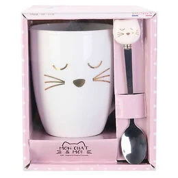 Mug avec cuillère chat