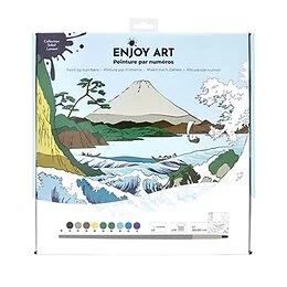 Peinture par numéros Soleil Levant Mont Fuji 30x30cm Enjoy Art