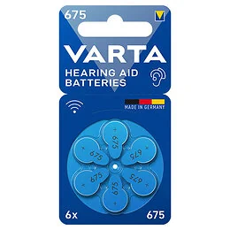 6 piles auditives 675 Varta