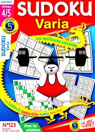 Magazine Sudoku varia, numéro 123, du 25/09/2026