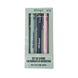 Set 3 stylos pour des moments d’inspiration Mr Wonderful