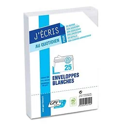 25 enveloppes C6 114 x 162 mm GPV 