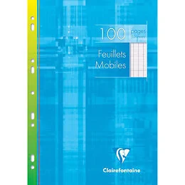 100 feuillets mobiles A4 Séyès Clairefontaine