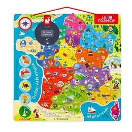 Puzzle France bois magnétique Janod