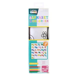 Tapis Lettres à colorier et 5 feutres 