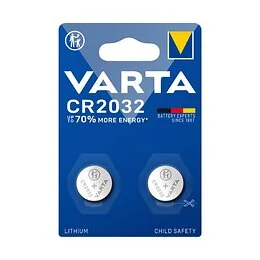 2 piles boutons lithium CR2032 3V Varta