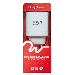 Chargeur ultra-rapide 2 ports Type-C Wyn