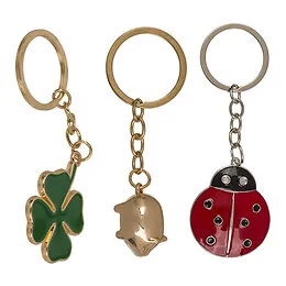 Porte-clés en métal porte-bonheur - 4 couleurs