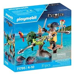 Playmobil 71795 Pirate avec arbalète, flèche et poissons