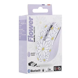 Souris Bluetooth rechargeable Exclusiv Flower lavande T'nb