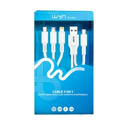Câble 5 en 1 Apple lightning/Micro USB/Type-C Wyn