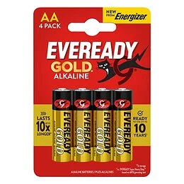 4 piles Alcaline AA/LR06 Eveready Gold
