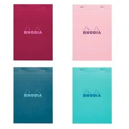 Bloc agrafé N°12 5x5 80 feuillets coloris assortis Rhodia 8.5 x 12 cm modèle aléatoire 