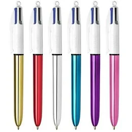 Stylo 4 Couleurs Shine - Coloris Assortis BIC - Modèle aléatoire