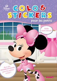 Disney Baby - Colo & Stickers pour les petits (Minnie) - Avec des grands stickers pour les petites mains !