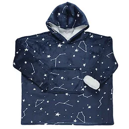Plaid Sweat à capuche Hiver Astro bleu