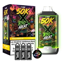 X-Bar 50K Kit Rio Heat Triple Mangue 20mg