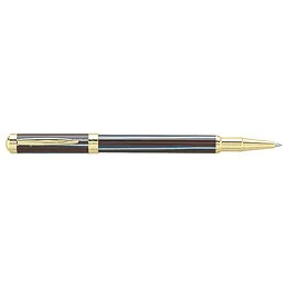 Stylo Roller Palazzo Stripes coloris Marron avec des rayures Bleues Enzo Varini