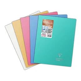 Cahier piqué ligné Koverbook Silver Seyès 24x32cm 96 pages Clairefontaine