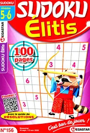 Magazine Sudoku elitis, numéro 156, du 16/09/2026