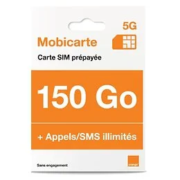 Orange Mobicarte Carte SIM prépayée 150Go