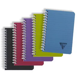 Carnet spirale 9 x 14 cm 100 pages ligné Clairefontaine Coloris Aléatoire