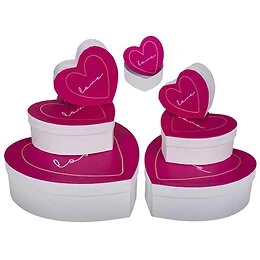 Set de 6 boîtes cadeau Love 23,5 cm