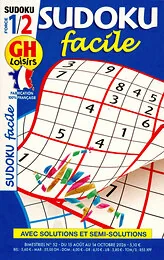 Magazine Sudoku facile, numéro 52, du 15/08/2026