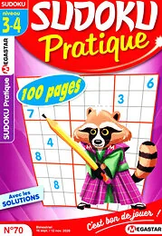 Magazine Sudoku pratique, numéro 70, du 16/09/2026