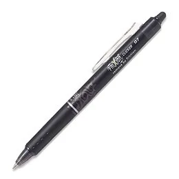 Stylo roller effaçable noir FriXion Clicker Pilot